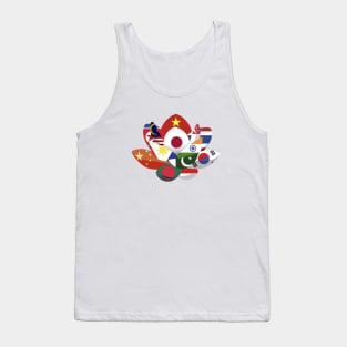 Asian World Flower Tank Top